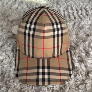Burberry baseball cap.